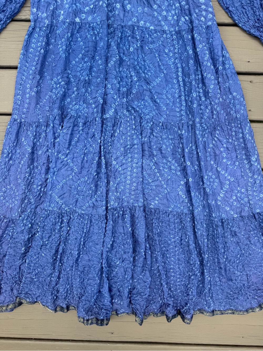 V.DE.VINSTER Blue Floral Tiered Maxi Dress size S - Picture 13 of 16
